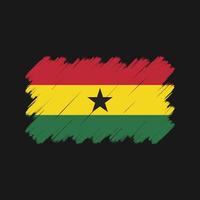 trazos de pincel de bandera de ghana. bandera nacional vector