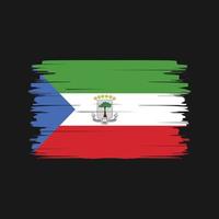 Equatorial Guinea Flag Brush Vector. National Flag vector