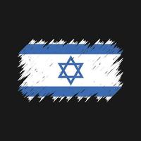 cepillo de la bandera de israel. bandera nacional vector