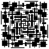 Abstract black and white geometric pattern vector