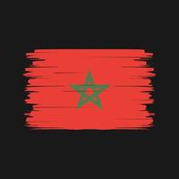 vector de pincel de bandera de marruecos. bandera nacional