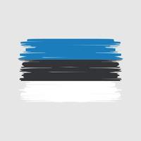 vector de pincel de bandera de estonia. bandera nacional