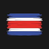 vector de pincel de bandera de costa rica. bandera nacional