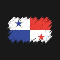 cepillo de la bandera de Panamá. bandera nacional vector