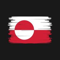 vector de pincel de bandera de Groenlandia. bandera nacional