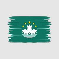 vector de pincel de bandera de Macao. bandera nacional