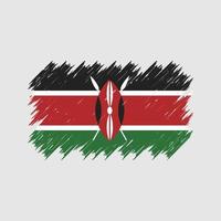 Kenya Flag Brush. National Flag vector