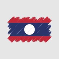 trazos de pincel de la bandera de laos. bandera nacional vector