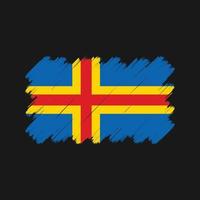 Aland Islands Flag Brush Strokes. National Flag vector