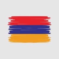 vector de pincel de bandera de armenia. bandera nacional