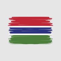 vector de pincel de bandera de gambia. bandera nacional