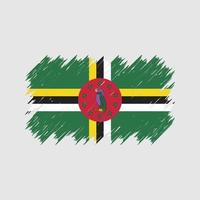 Dominica Flag Brush. National Flag vector