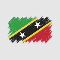 Saint Kitts and Nevis Flag Brush. National Flag vector