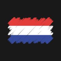 Netherlands Flag Brush Strokes. National Flag vector
