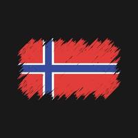 cepillo de bandera de noruega. bandera nacional vector