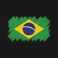 Brazil Flag Brush. National Flag vector