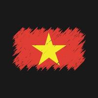 pincel de bandera de vietnam. bandera nacional vector