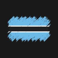 Botswana Flag Brush. National Flag vector