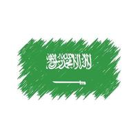 pincel de bandera de arabia saudita. bandera nacional vector