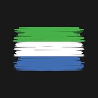 Sierra Leone Flag Brush Vector. National Flag vector