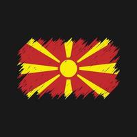 North Macedonia Flag Brush. National Flag vector