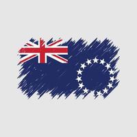 Cook Islands Flag Brush. National Flag vector