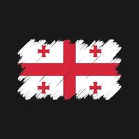 trazos de pincel de la bandera de georgia. bandera nacional vector