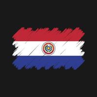 trazos de pincel de la bandera de paraguay. bandera nacional vector