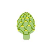 Cartoon artichoke isolated. Vector stock illustration of an artichoke. Delicacy vegetable culture on a white background.