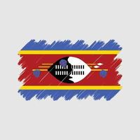 Swaziland Flag Brush Strokes. National Flag vector