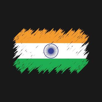 cepillo de la bandera india. bandera nacional vector
