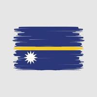 vector de pincel de bandera de nauru. bandera nacional