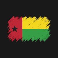 pincel de bandera de guinea bissau. bandera nacional vector