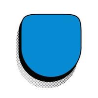 Retro element design style blue color halftone shadow vector