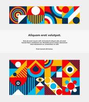 Bauhaus cover design 20s minimal geometric style vector