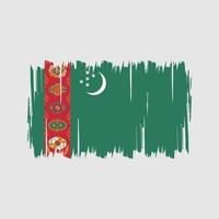 vector de bandera de turkmenistán. bandera nacional