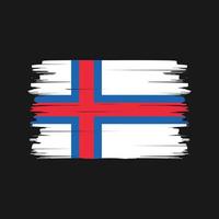 vector de pincel de bandera de islas feroe. bandera nacional