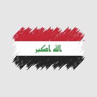 cepillo de la bandera de irak. bandera nacional vector