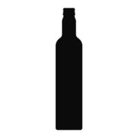 Vector bottle silhouette black color