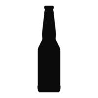 Bottle beer icon black color isolated on white background vector