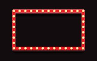 Vector retro lightbox template realistic style