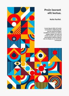 Bauhaus cover design minimal 20s geometric style