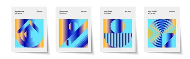 Abstract geometry design cover design set vector