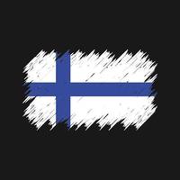 Finland Flag Brush. National Flag vector