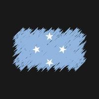 Micronesia Flag Brush. National Flag vector