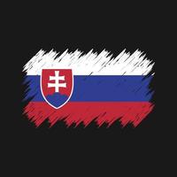 Slovakia Flag Brush. National Flag vector