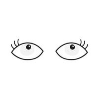 Eyes vector hand draw cute style