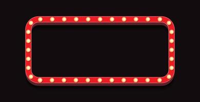 Retro lightbox board template realistic style vector