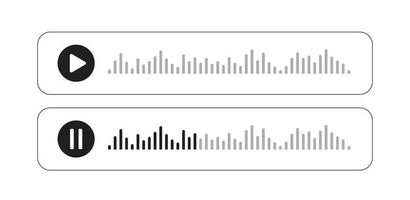 Voice message vector ui interface set