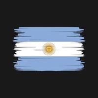 vector de pincel de bandera argentina. bandera nacional